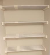 🛠️ ez shelf - diy expandable linen closet kit - four 28"-48" expandable shelves - white: organize your linens effortlessly logo