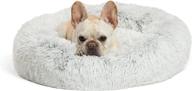 🐾 top-rated sheri the original calming donut cat and dog bed - shag or lux fur, machine washable, high bolster, multiple sizes s-xl logo