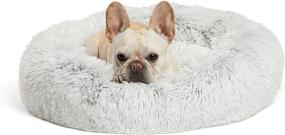 img 4 attached to 🐾 Top-rated Sheri The Original Calming Donut Cat and Dog Bed - Shag or Lux Fur, Machine Washable, High Bolster, Multiple Sizes S-XL