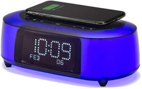 img 4 attached to iHome iBTW281 Alarm Clock Radio with Color Changing Bluetooth Speaker, Wireless Qi Fast Charging, Dual Alarms, Dimmer, and USB Charging