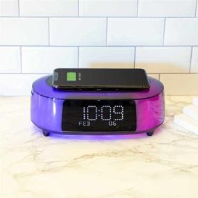 img 1 attached to iHome iBTW281 Alarm Clock Radio with Color Changing Bluetooth Speaker, Wireless Qi Fast Charging, Dual Alarms, Dimmer, and USB Charging