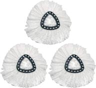 🧹 pack of 3 microfiber spin mop replacement head refills for easy cleaning logo