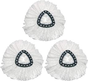 img 4 attached to 🧹 Pack of 3 Microfiber Spin Mop Replacement Head Refills for Easy Cleaning