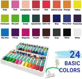 img 2 attached to 🖌️ Non-Toxic Oil Pastels Set - 24 Assorted Colors Art Crayon Oil Paint Sticks Soft Pastels for Indoor Activities, Artists, Beginners, Students - Painting, Drawing, Graffiti Art Supplies