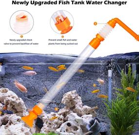 img 1 attached to 🐠 IREENUO 3-in-1 Gravel Vacuum for Aquarium, Fish Tank Siphon Vacuum Cleaning with Water Hose Controller Clamp and Air-Pressing Water Changer Kit