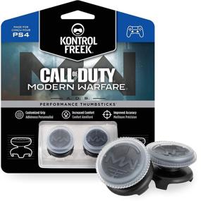 img 4 attached to KontrolFreek Modern Warfare - High-Rise A.D.S. Performance Thumbsticks for PlayStation 4 (PS4), Transparent/Black, Concave