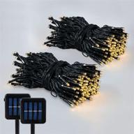 🌞 bexdir solar christmas lights outdoor - 2 pack, 400 led solar string lights - extra-long 72 ft, waterproof for patio, gardens, christmas tree, xmas decor, party - indoor/outdoor use логотип