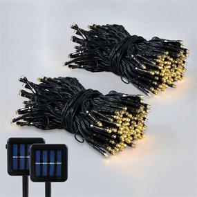 img 4 attached to 🌞 Bexdir Solar Christmas Lights Outdoor - 2 Pack, 400 LED Solar String Lights - Extra-Long 72 FT, Waterproof for Patio, Gardens, Christmas Tree, Xmas Decor, Party - Indoor/Outdoor Use