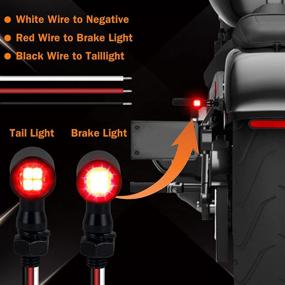 img 1 attached to 🔦 QUASCO Светодиодные поворотники: Универсальные миниатюрные указатели поворотов с задним стоп-сигналом для мотоциклов Harley, Honda, Kawasaki, Suzuki, Triumph и Yamaha.