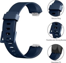 img 2 attached to 📿 Vancle 4 Pack Silicone Bands: Perfect Fit for Fitbit Inspire HR, Inspire, and Ace 2 - Ideal for Women and Men