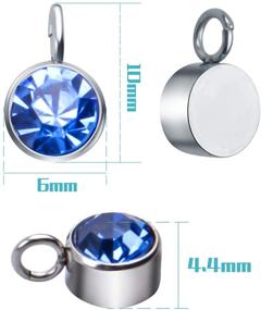 img 2 attached to 📿 Aylifu 24pcs Crystal Pendant Charms with Rings - Birthstone Charms Beads for DIY Earrings, Necklaces, Bracelets Crafts - Set of 12 Colors (Small)