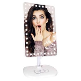 img 4 attached to 🎵 IMPRESSIONS Touch Pro Makeup Mirror with Bluetooth Speaker and 360-Degree Rotation, Touch Sensor Vanity Mirror with LED Lights, USB Charging Port, and Hello Kitty Design