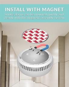 img 2 attached to 8-Pack Small Fire Alarms for Home - Battery Powered Photoelectric Smoke Detectors with Test Button, Low Battery Signal - Bedroom Smoke Alarm Fire Detector FJ136GB (Batteries Included)