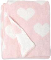 мягкий детский плед living textiles pink hearts chenille - реверсивная премиум ткань для максимального комфорта - идеально подходит для младенцев, малышей, новорожденных, детских комнат, девочек - отлично подходит для кроваток, колясок - отличный вариант в подарок - дизайн с розовыми сердцами - размер 40x30 логотип