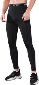 img 2 attached to 🏋️ FANDIMU Men's Compression Pants & Leggings: Ultimate Workout Base Layer Tights