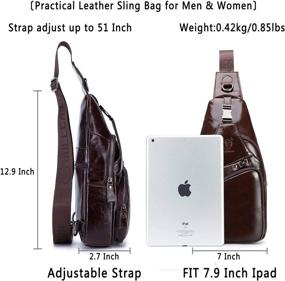 img 3 attached to Leather Casual Daypacks Shoulder Backpacks