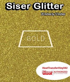 img 1 attached to 🌟 GERCUTTER Store - Siser Glitter Heat Transfer Vinyl Sheets - 20x12 (1 Sheet) - Gold