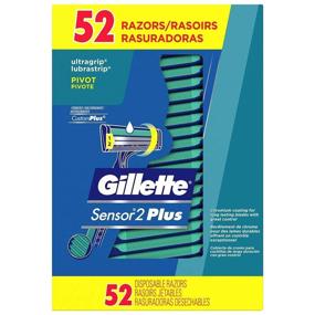 img 3 attached to ⚡ Ultimate Value Pack: Men's Gillette Sensor PLUS2 Disposable Razor - 52 Razors Box with Powder Lubrastrip! Find Your Perfect Shave Now!