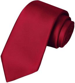 img 1 attached to Sleek Satin Necktie for Boys: KissTies Kids' Accessory Must-Have