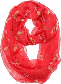 img 3 attached to MIRMARU Holiday Lightweight Christmas Infinity Women's Accessories and Scarves & Wraps