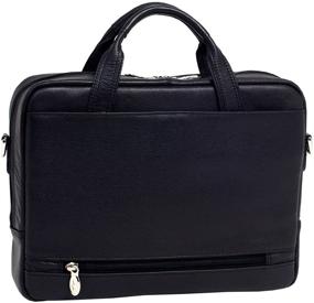 img 2 attached to 💼 McKleinUSA BRONZEVILLE Pebble Grain Calfskin Leather 15-inch Medium Laptop & Tablet Briefcase, Black (15485)