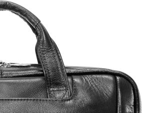 img 1 attached to 💼 McKleinUSA BRONZEVILLE Pebble Grain Calfskin Leather 15-inch Medium Laptop & Tablet Briefcase, Black (15485)