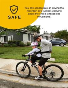 img 2 attached to 🚴 Детское велокресло ULTRAFASHS: Переднее сиденье для детей на велосипеде с горным велосипедом с системой безопасности, светоотражающей полосой | Расчитано на вес детей до 48 фунтов | Идеально для детей от 2 до 5 лет