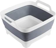 convenient 9l collapsible dishpan for easy dishwashing: portable sink with drain plug, foldable laundry tub & camping dish washing tub logo