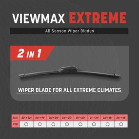 img 1 attached to MAX VIEW Extreme Climate Windshield Wiper Blades - Automotive Replacement, Beam Blade Design 24''+18'' (Pack of 2)