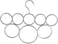 👗 maximize closet space with our scarf hanger organizer holder - 8 snagless satin chrome rings by exultimates logo