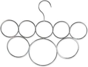 img 4 attached to 👗 Maximize Closet Space with our Scarf Hanger Organizer Holder - 8 Snagless Satin Chrome Rings by EXULTIMATES