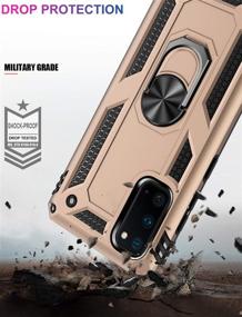 img 1 attached to 📱 LUMARKE Samsung Galaxy S20 Case - 16ft Drop Test Compatible, Military Grade Heavy Duty Cover with Magnetic Kickstand & Car Mount Holder, Gold