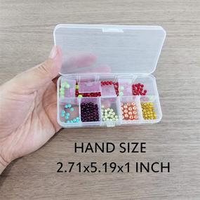 img 2 attached to 📦 Versatile 6 Pack Plastic Organizer Box with Lid and Removable Compartments for Beadwork and More