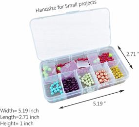 img 3 attached to 📦 Versatile 6 Pack Plastic Organizer Box with Lid and Removable Compartments for Beadwork and More
