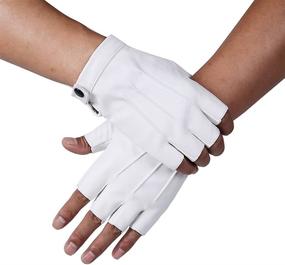 img 3 attached to JISEN Leather Finger Performance Gloves