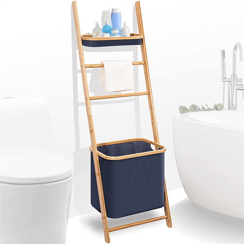 leaning ladder storage hamper basket 로고