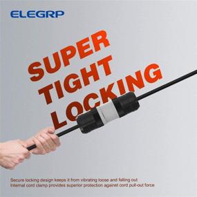img 2 attached to 🔌 ELEGRP NEMA L14-20P Locking Plug, Generator Twist Lock Adapter Plug, 20 Amp 125/250V 3 Pole 4 Wire Grounding, Industrial Grade Heavy Duty, UL Listed | 1 Pack, Black/White