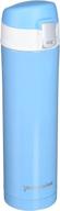 premium insulated stainless steel vacuum flask travel mug - leak proof, bpa-free 16 oz water bottle in blue логотип