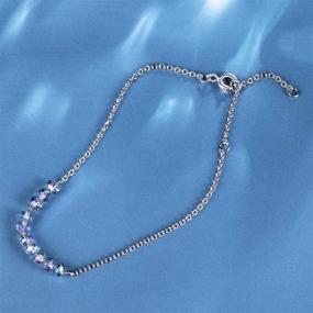 img 2 attached to 💎 ESSIE ODILA Sterling Silver Birthday Bracelet: Stunning Gifts for Girls—Aged 10-25—Sparkling Crystal Beads, Perfect Gift for Daughter, Sister, Niece!