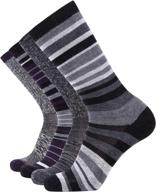 🧦 enerwear merino wool crew socks: 4 pack for comfortable outdoor hiking and trail activities logo