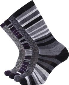 img 4 attached to 🧦 EnerWear Merino Wool Crew Socks: 4 Pack for Comfortable Outdoor Hiking and Trail Activities