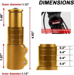 img 3 attached to 🚲 Aluminium Alloy Bicycle Fork Stem Extender - Ideal for MTB and Road Bikes