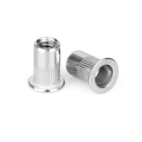 img 1 attached to 🔩 Pack of 40 Stainless Steel 1/4”-20 Rivet Nuts - Threaded Insert Nut 1/4-20UNC Nutsert Rivnuts with Flat Head and Knurled Body Design