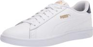 puma smash sneaker: stylish white 👟 black men's shoes for fashion-forward sneaker enthusiasts logo