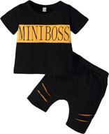 clothes outfits playwear printed clothing boys' clothing ~ clothing sets logo