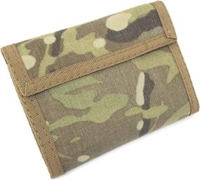 img 1 attached to Camouflage Bifold Nylon Wallet Multi Cam