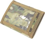 camouflage bifold nylon wallet multi cam logo