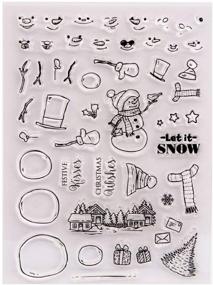 img 4 attached to ❄️ WooYangFun Craft X-Mas Let it Snow Snowman Clear Stamp for Card Making Decoration and Scrapbooking - 11.5x15.5cm