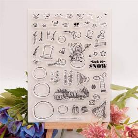 img 3 attached to ❄️ WooYangFun Craft X-Mas Let it Snow Snowman Clear Stamp for Card Making Decoration and Scrapbooking - 11.5x15.5cm