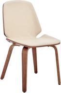 🪑 brinley cream/walnut faux leather wood dining room accent chair by armen living logo